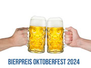 Bierpreis Oktoberfest 2024 - die Preisentwicklung bei den Getränken. Wiesn-Bierpreis zwischen 13,60 € und 15,30 €